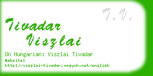 tivadar viszlai business card